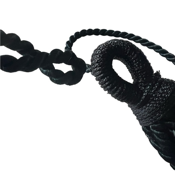 Vintage Black Rope Belt with Large Seashells Womens One Size - Picture 13 of 15